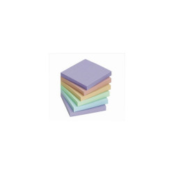 Jegyzettömb öntapadó, 75x75mm, 6 x100lap, Info Notes, pastell mix, kék, zöld, rózsa Öntapadó jegyzettömb Info Notes