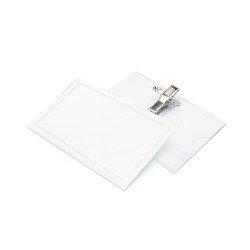 Névkitűző 90x56mm, biztosító tűvel és csiptetővel Bluering® Névkitűző Bluering