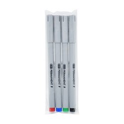 Rostirón, tűfilc permanent 0,4mm, F tender, 4 klf. szín Tűfilc Egyéb
