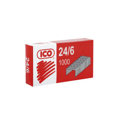 Tűzőkapocs 24/6, piros dobozos Ico Kapocs és adagoló Ico