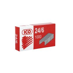 Tűzőkapocs 24/6, piros dobozos Ico Kapocs és adagoló Ico