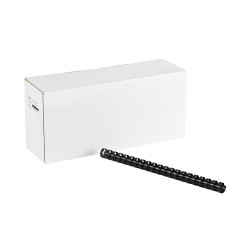 Spirál műanyag 19mm, 50 db/doboz, Bluering®, fekete Kötészeti kellék Bluering