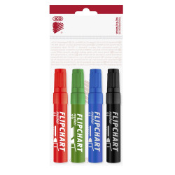 Flipchart marker vízbázisú 1-4mm, vágott Artip 12, 4 klf.szín Flipchart marker Ico
