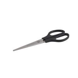 Olló 17cm, műanyag fekete nyél hegyes penge Bluering® Ollók, kések Bluering