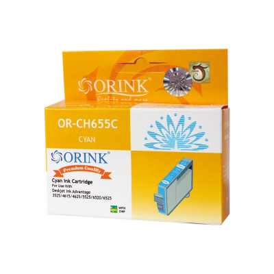 Utángyártott Hp 655/CZ110AE tintapatron cyan ORINK Utángyártott Hp 655/CZ110AE tintapatron cyan ORINK