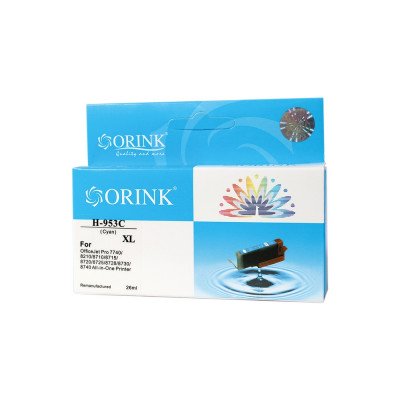 Utángyártott Hp 953XL/F6U16AE tintapatron cyan ORINK Utángyártott Hp 953XL/F6U16AE tintapatron cyan ORINK
