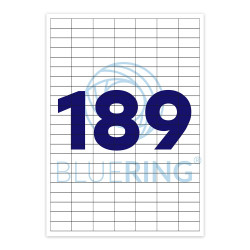Etikett címke, 25,4x10mm, 100 lap, 189 címke/lap  Bluering® Etikett - címke Bluering