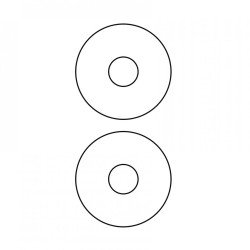 Etikett címke, CD-hez 117mm100 lap, 2 címke/lap Etikett - címke Egyéb