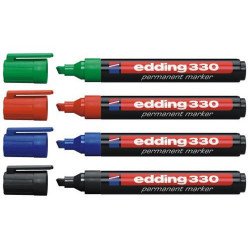 Alkoholos marker 1-5mm, vágott Edding 330 fekete Permanent marker EDDING