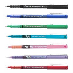 Rollertoll 0,3mm, kupakos tűhegyű V5 HI-Tecpoint Pilot, írásszín lila Rollertoll Pilot