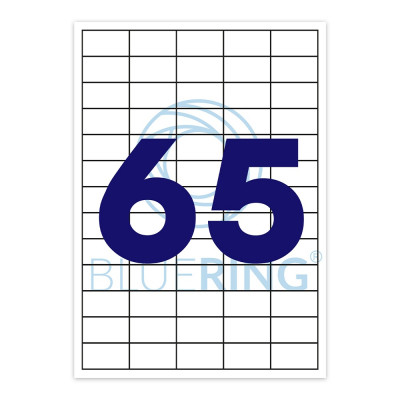 Etikett címke, 38,1x21,2mm, 100 lap, 65 címke/lap Bluering® Etikett címke, 38,1x21,2mm, 100 lap, 65 címke/lap Bluering®