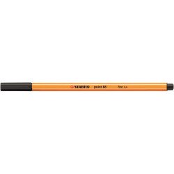 Rostirón, tűfilc 0,4mm, STABILO Point 88 fekete Tűfilc Stabilo