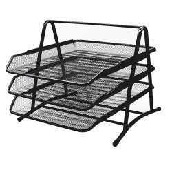Fémhálós irattálca 3 szintes Bluering® fekete Fémhálós család Bluering