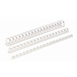 Spirál műanyag, 8mm, 21-40lap, 100 db/doboz, Fellowes® fehér