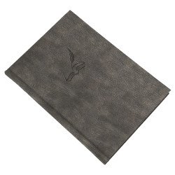 Vendégkönyv napló műbőr borítóval A/4 fehér lapokkal grafit Realsystem Napló Realsystem
