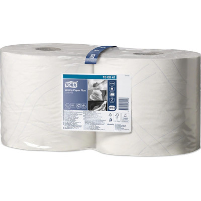 Ipari törlő 2 rétegű tekercses átmérő: 26,2 cm 750 lap/255 méter/tekercs 2 tekercs/csomag Premium W1/W2 Tork_130041fehér