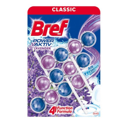 WC illatosító golyós 3 x 50 g Bref Power Aktiv Lavender Field Toalett tisztító, WC illatosító Bref