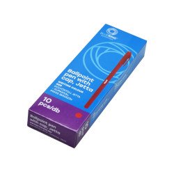 Golyóstoll 0,7mm eldobható, hatszögletű test kupakos Bluering® Jetta, írásszín piros Golyóstoll Bluering