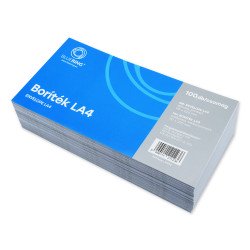 Boríték LA4 szilikonos bélésnyomott 110×220mm Bluering® 100 db/csom fehér Boríték Bluering