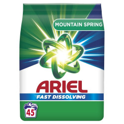Mosópor 2,475 kg (45 mosás) fehér ruhákhoz Ariel Mountain Spring Mosóporok Ariel