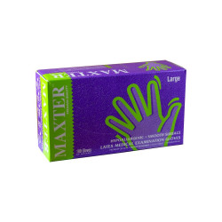 Gumikesztyű latex púderes L 100 db/doboz Maxter Gumikesztyű Maxter