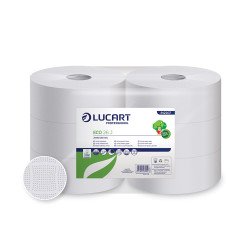 Toalettpapír 2 rétegű közületi átmérő: 26 cm 6 tekercs/karton 26 J EcoLucart_812207 fehér Toalettpapírok Lucart
