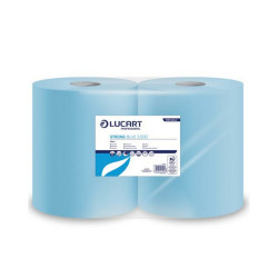 Ipari törlő 3 rétegű átmérő: 25 cm 500 lap/tekercs cellulóz kék 2 tekercs/karton Strong Blue 3.500 Lucart_851323J Papírtörlők Lucart