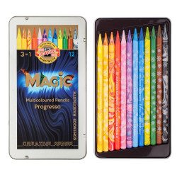 Színes varázsceruza készlet famentes PROGRESSO MAGIC 8772 KOH-I-NOOR 12 klf. szín Színesceruza Ico
