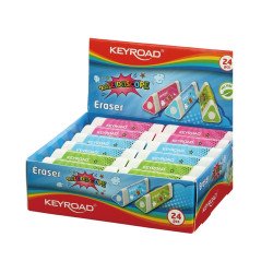Radír, PVC mentes 24 db/display Keyroad Kaleidoscope vegyes színek Radír Keyroad