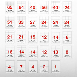 Etikett címke, 99,1x67,7mm, 100 lap, 8 címke/lap A-Series