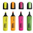 Szövegkiemelő készlet vágott hegyű,lapos test 4 db/bliszter Keyroad Fluo neon színek