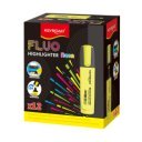 Szövegkiemelő vágott hegyű, lapos test Keyroad Fluo neon sárga