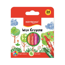 Zsírkréta készlet 8x90 mm 24 db/bliszter Keyroad Wax Crayon vegyes színek Kréta Keyroad