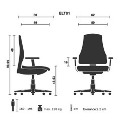 Forgószék Bluering® Elite narancs Forgószék Bluering