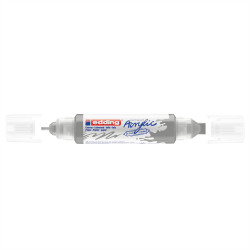 Akril marker 2-3mm, és 5-10mm, 3D kétvégű Edding 5400 ezüst Dekormarker EDDING