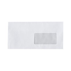 Boríték LC6/5 szilikonos bélésnyomott jobb ablakos 45x90mm 114x229mm J28A20 Bluering® fehér Boríték Bluering