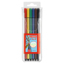 Rostirón, filctoll 1mm, M STABILO Pen 68, 6 klf. szín Filctoll Stabilo