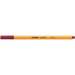 Rostirón, tűfilc 0,4mm, STABILO Point 88 bordó Tűfilc Stabilo