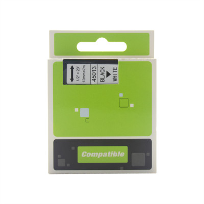 Feliratozógép szalag kompatibilis Dymo D1 S0720530/45013 12mmx7m ECO fekete/fehér Feliratozógép szalag kompatibilis Dymo D1 S0720530/45013 12mmx7m ECO fekete/fehér