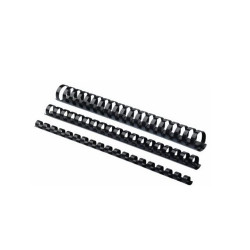 Spirál, műanyag, 25mm, 181-200lap, 50 db/doboz, Fellowes® fekete Kötészeti kellék Fellowes