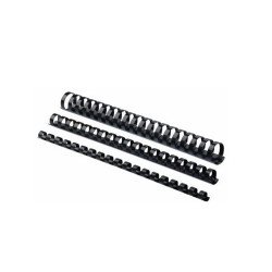 Spirál, műanyag, 25mm, 181-200lap, 50 db/doboz, Fellowes® fekete Kötészeti kellék Fellowes