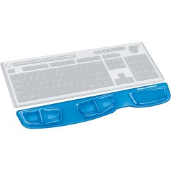 Tenyértámasz billentyűzethez, Fellowes® Health-V Crystal, kék Egérpad Fellowes