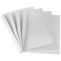 Hőkötő borító, A4, 8mm, 61-80lap, Fellowes® Standard, 100 db/csomag, fehér Kötészeti kellék Fellowes