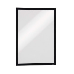 Infókeret A4, 5 db/csomag, Durable Duraframe® Magnetic fekete Bemutatótábla, mágneses info keret Durable