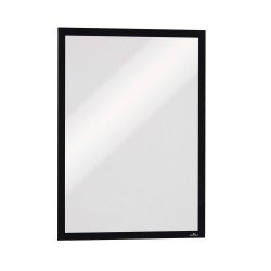 Infókeret A4, 5 db/csomag, Durable Duraframe® Magnetic fekete Bemutatótábla, mágneses info keret Durable