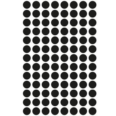 Etikett címke, o8mm, jelölésre, 104 címke/ív, 4 ív/doboz, Avery fekete