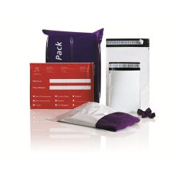 Futártasak C3+ 350x460 + 50 mm. szilikonos záródás 100 db/csomag Coex Fehér/Fekete Tasak Coex