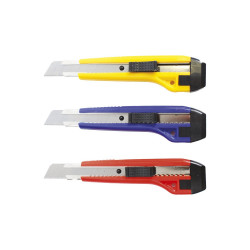 Barkácskés 18mm, nagy műanyag testű fém vezetősínnel, Fornax Ollók, kések Fornax