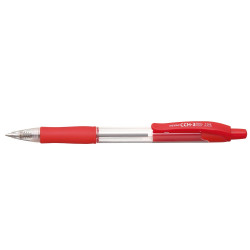 Golyóstoll 0,7mm, piros átlátszó test, Penac CCH-3, írásszín piros Golyóstoll Penac