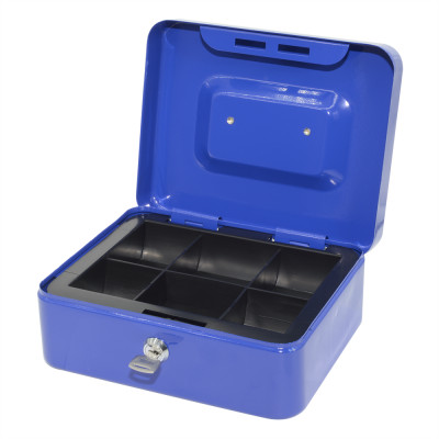 Pénzkazetta fém 20x8,5x16 cm közepes Bluering® kék Pénzkazetta fém 20x8,5x16 cm közepes Bluering® kék